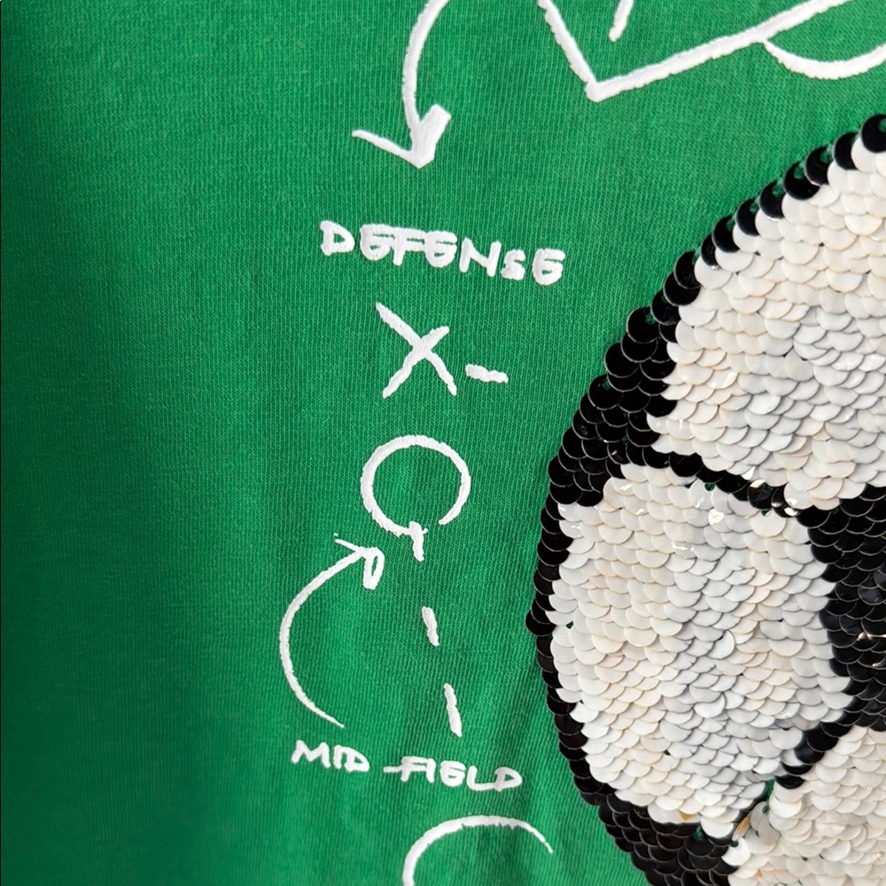 Lands' End Green Soccer Graphic Long Sleeves Shirt - Picture 8 of 9